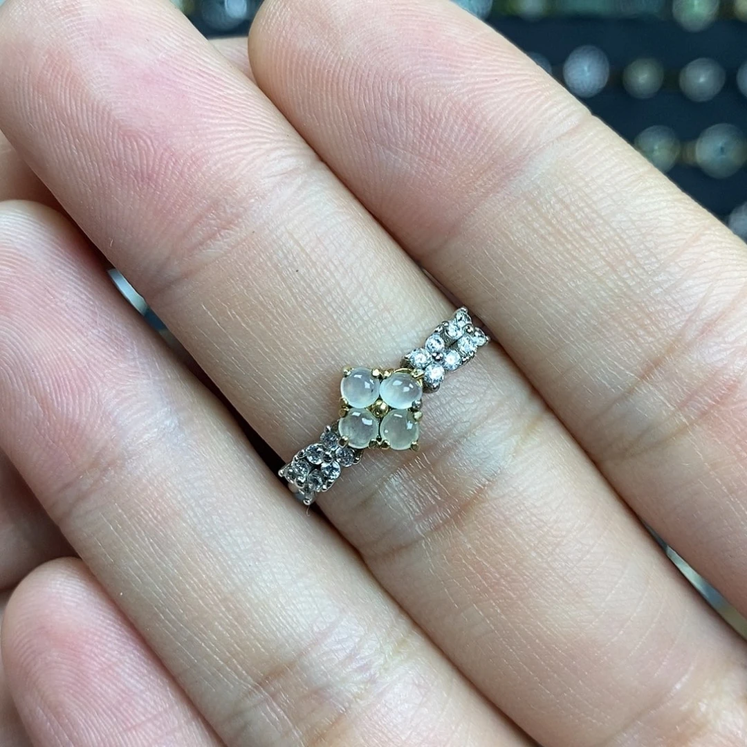 翡翠银S925镶嵌戒指