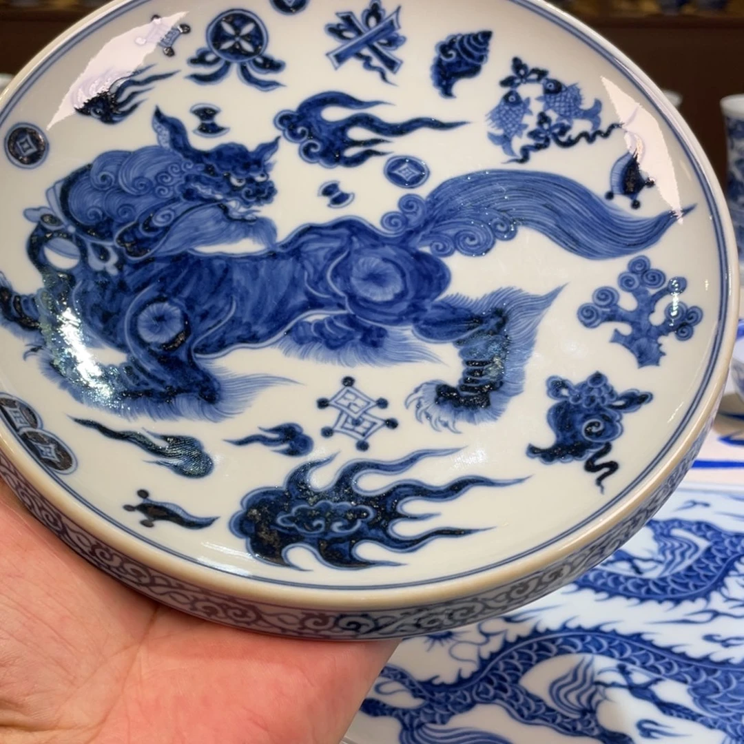 杯柴窑烧制狮子壶承18公分微瑕