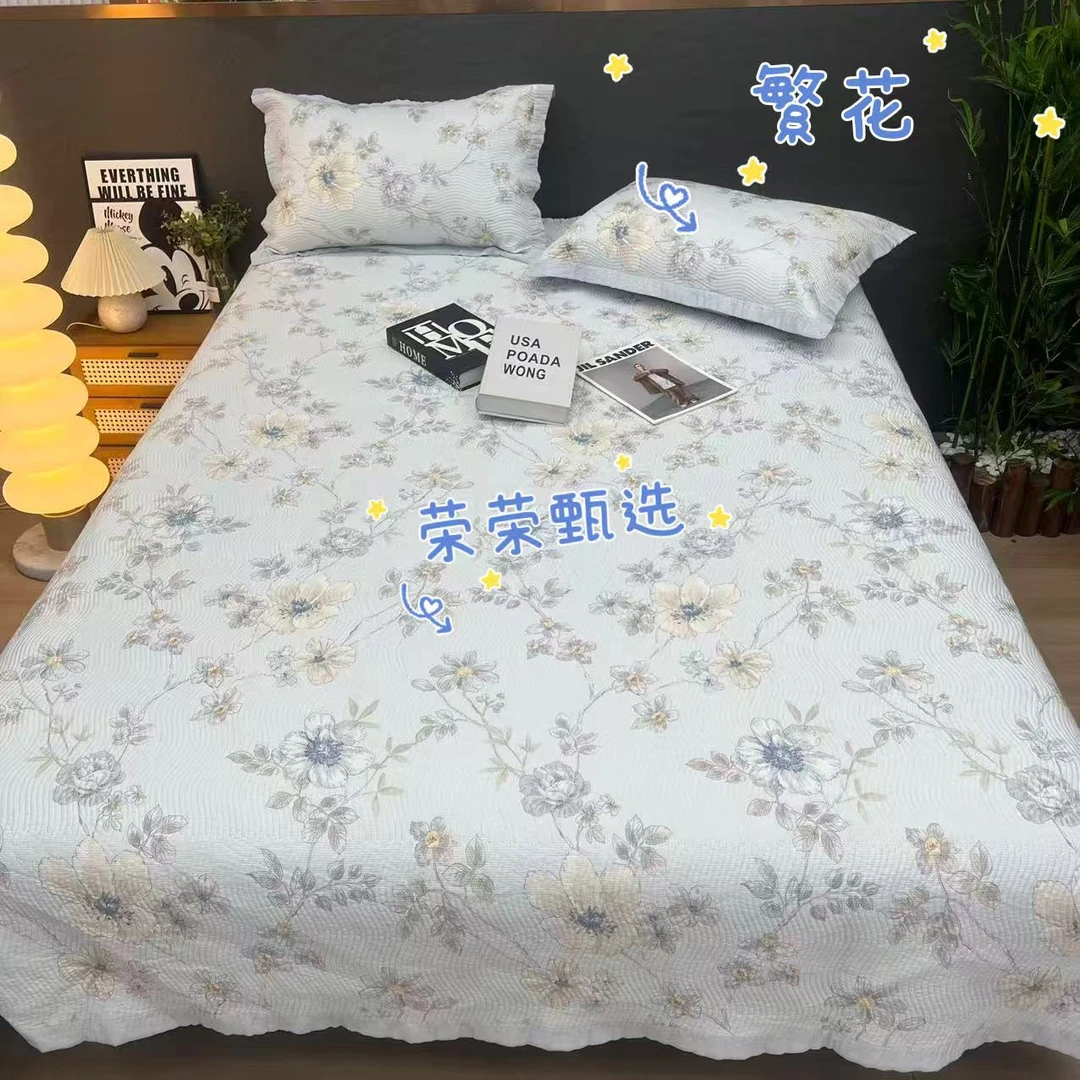 【RR荣荣】繁花-莱赛尔天丝圆角床盖三件套230*250枕套48*74