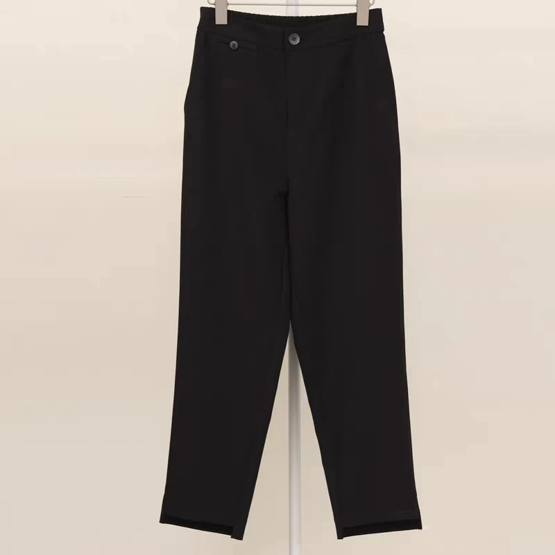 如缤 RUBIN 2024春季新款正品女装修身显瘦直筒裤子 6L13K63912