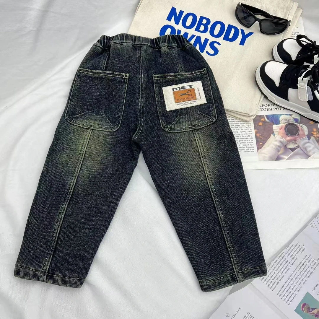 【加绒】儿童小童冬季潮流韩版加绒牛仔裤JHNZK11