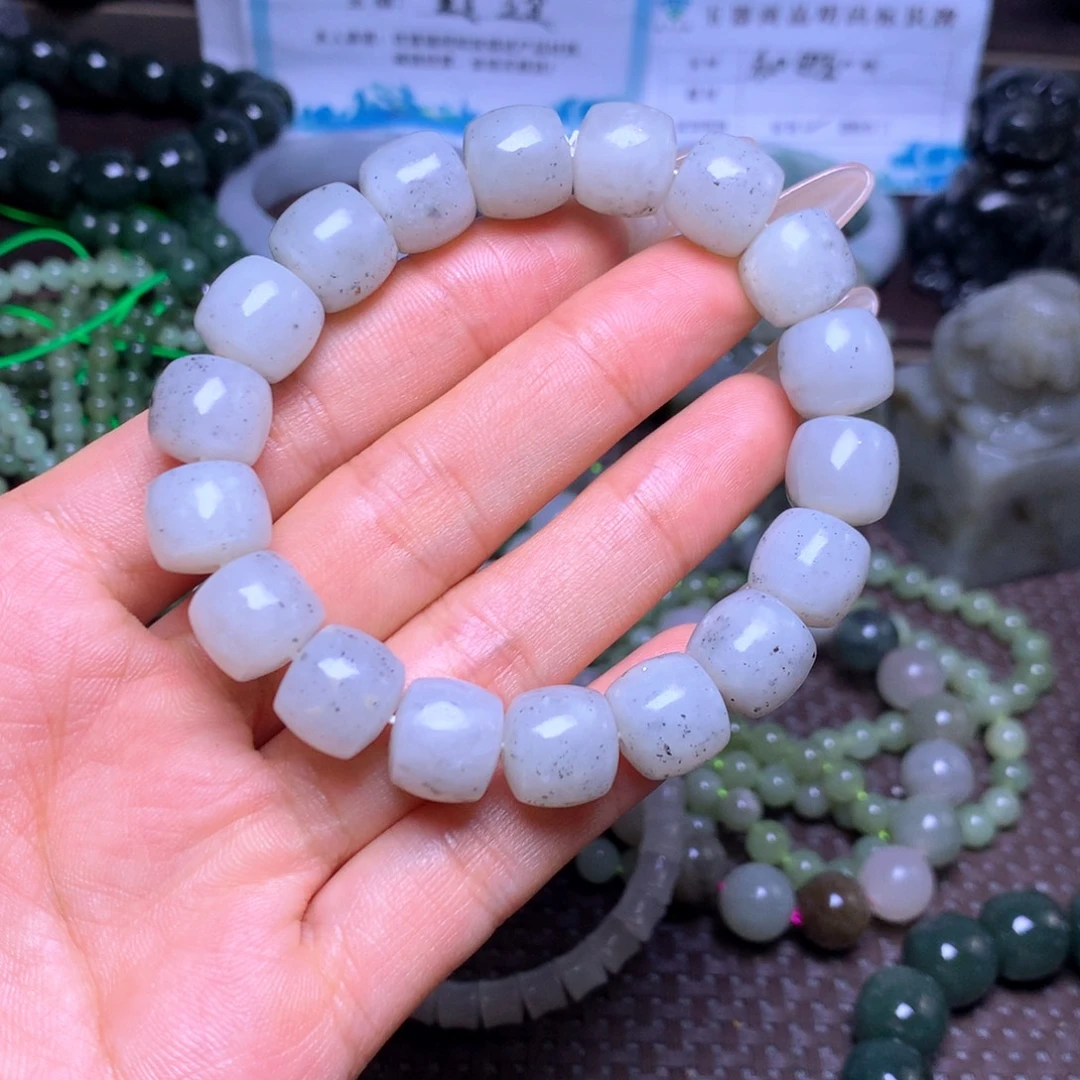 和田玉未镶嵌手串卡12