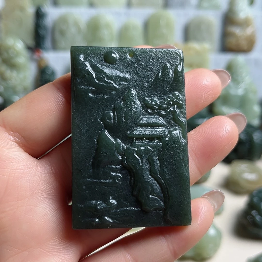 和田玉未镶嵌挂件