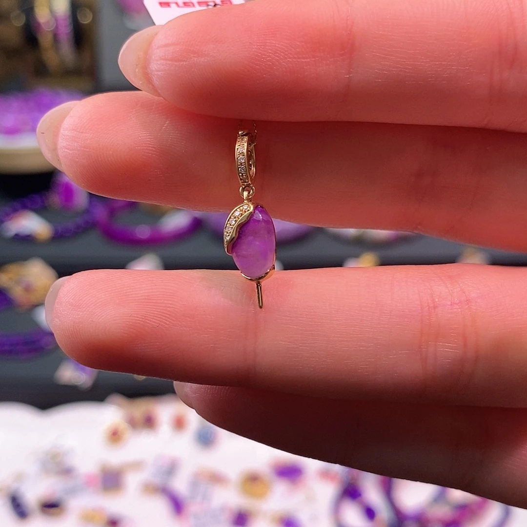 苏纪石（舒俱来）18K金镶嵌吊坠(不含链)