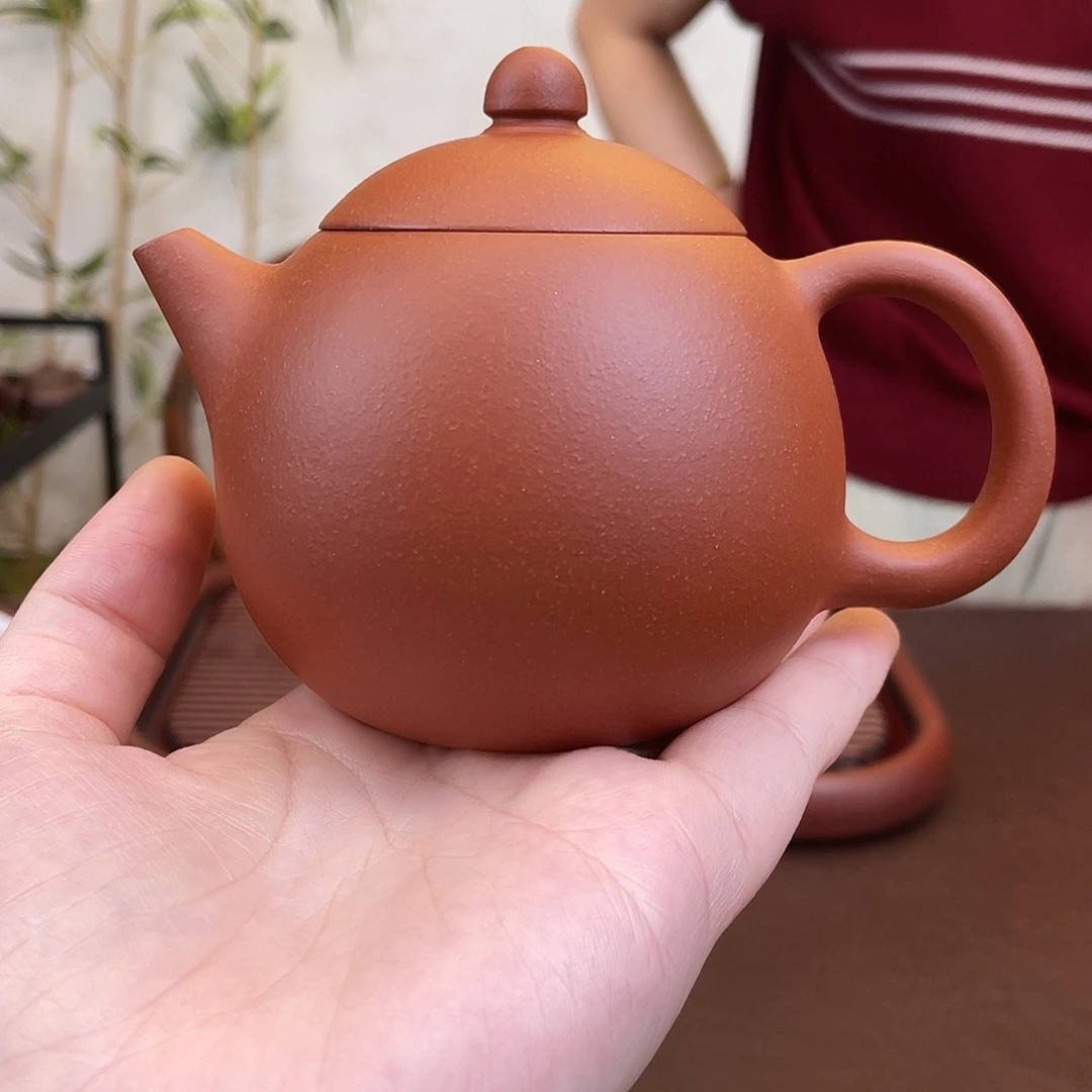 茶壶紫砂红清水龙蛋245cc