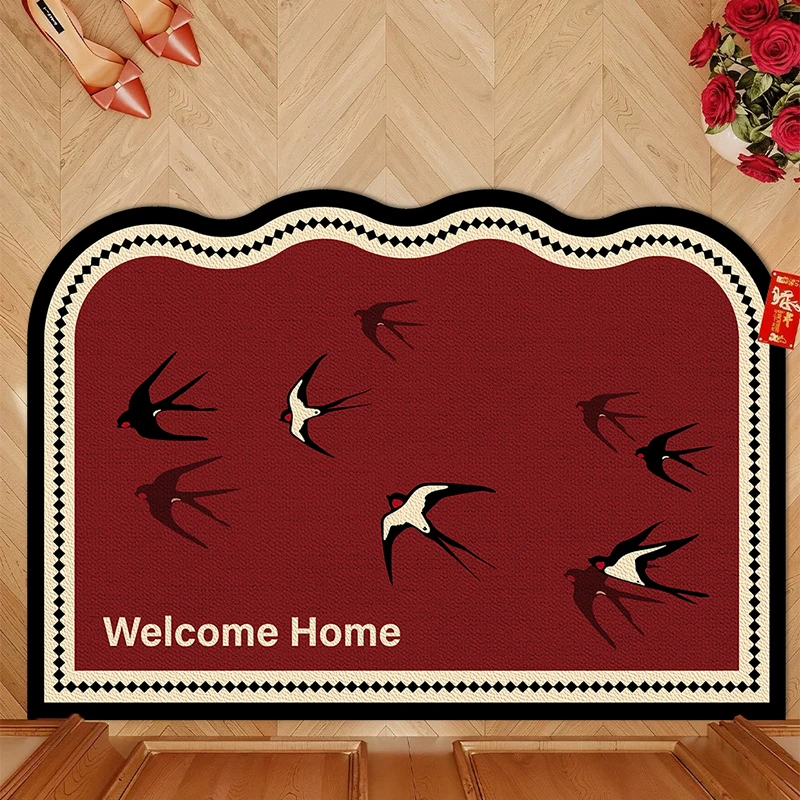 唐三福皮革入户门地垫喜庆防水防滑耐脏进门门口玄关垫卧室家用