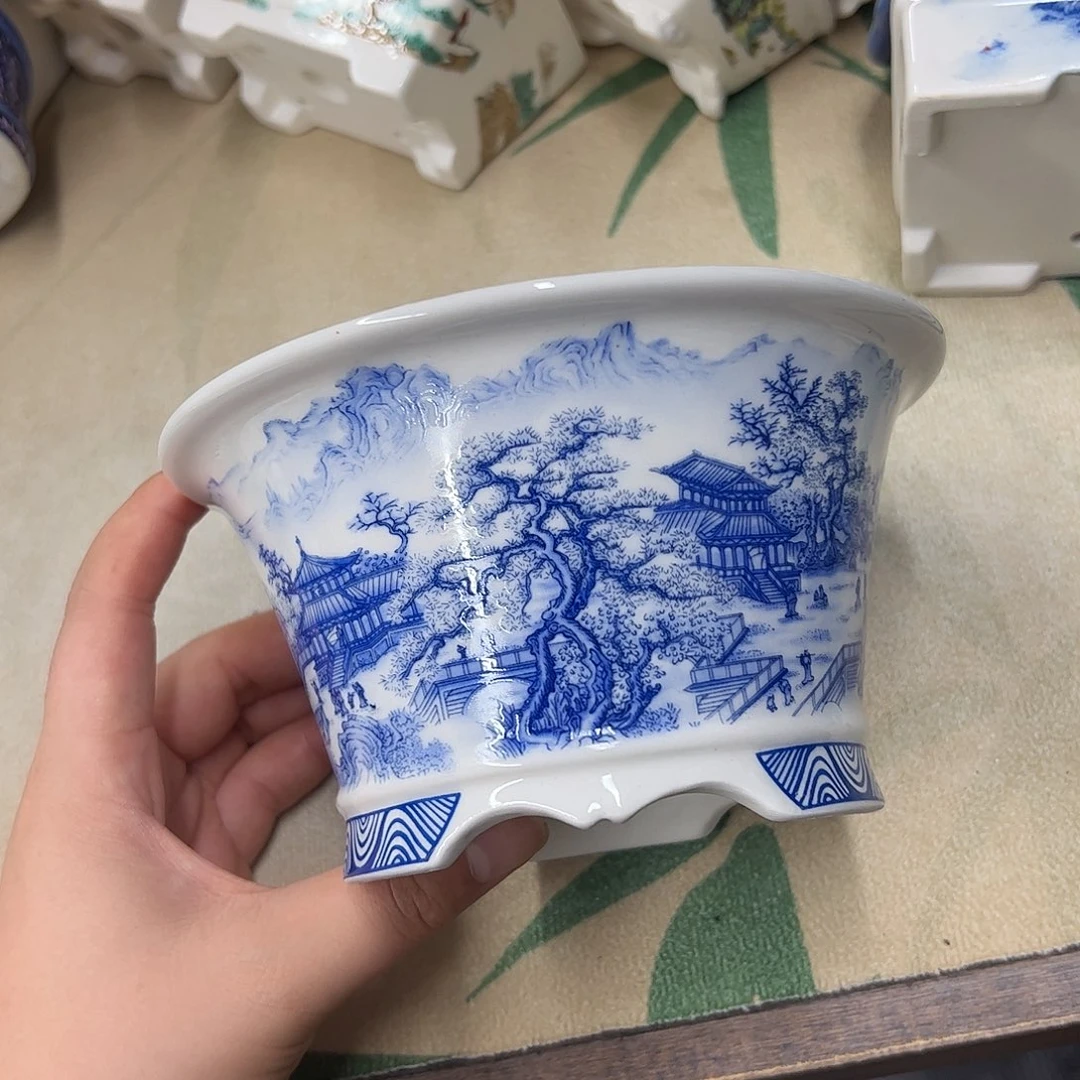 紫砂花盆696号瑕疵15/8cm