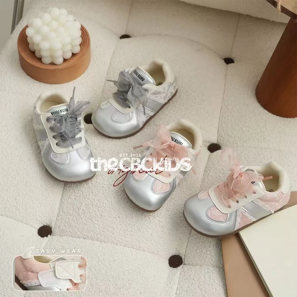 丝带款休闲风帆布鞋鞋子女韩版童鞋秋季魔术贴纯色低帮休闲