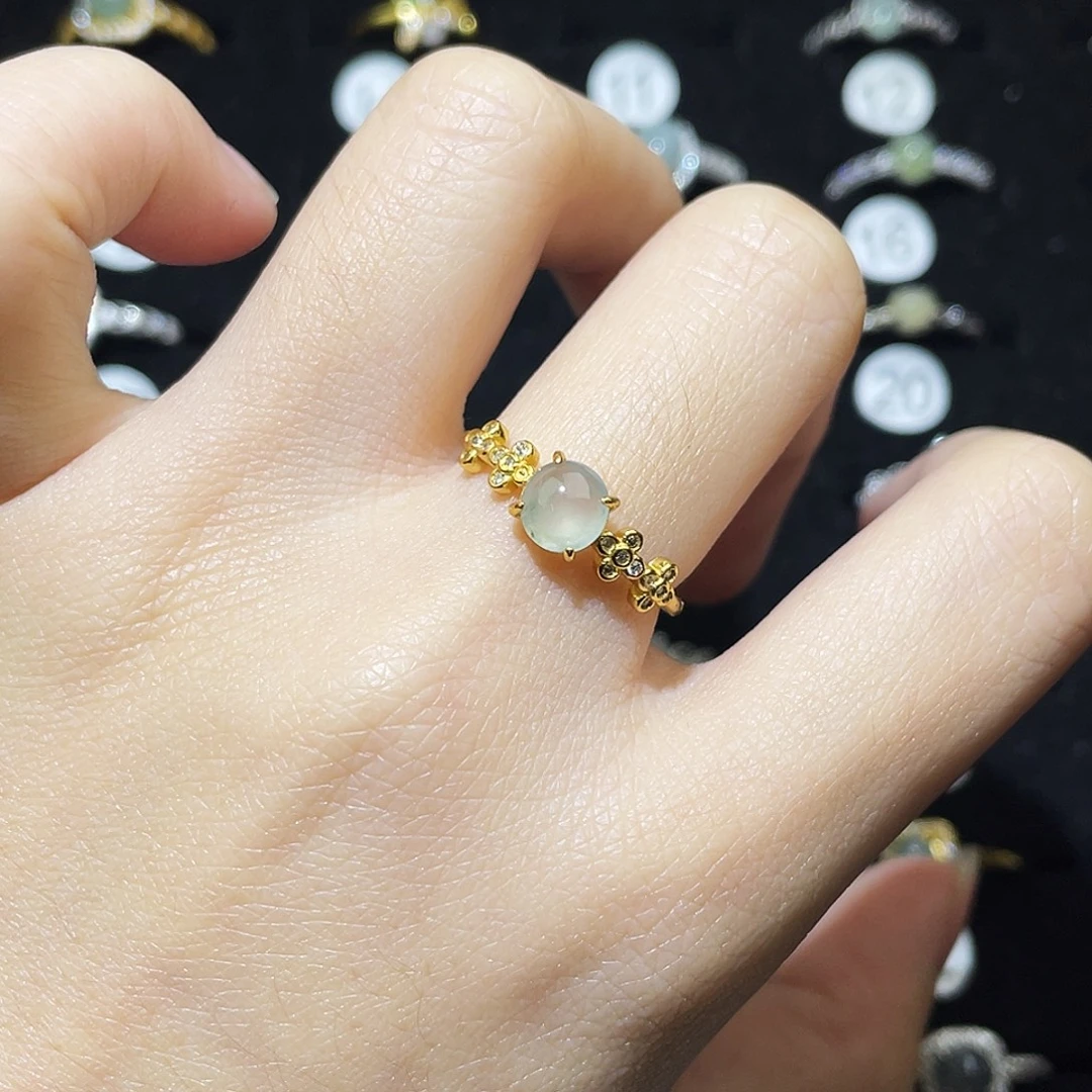 翡翠未镶嵌戒指戒指