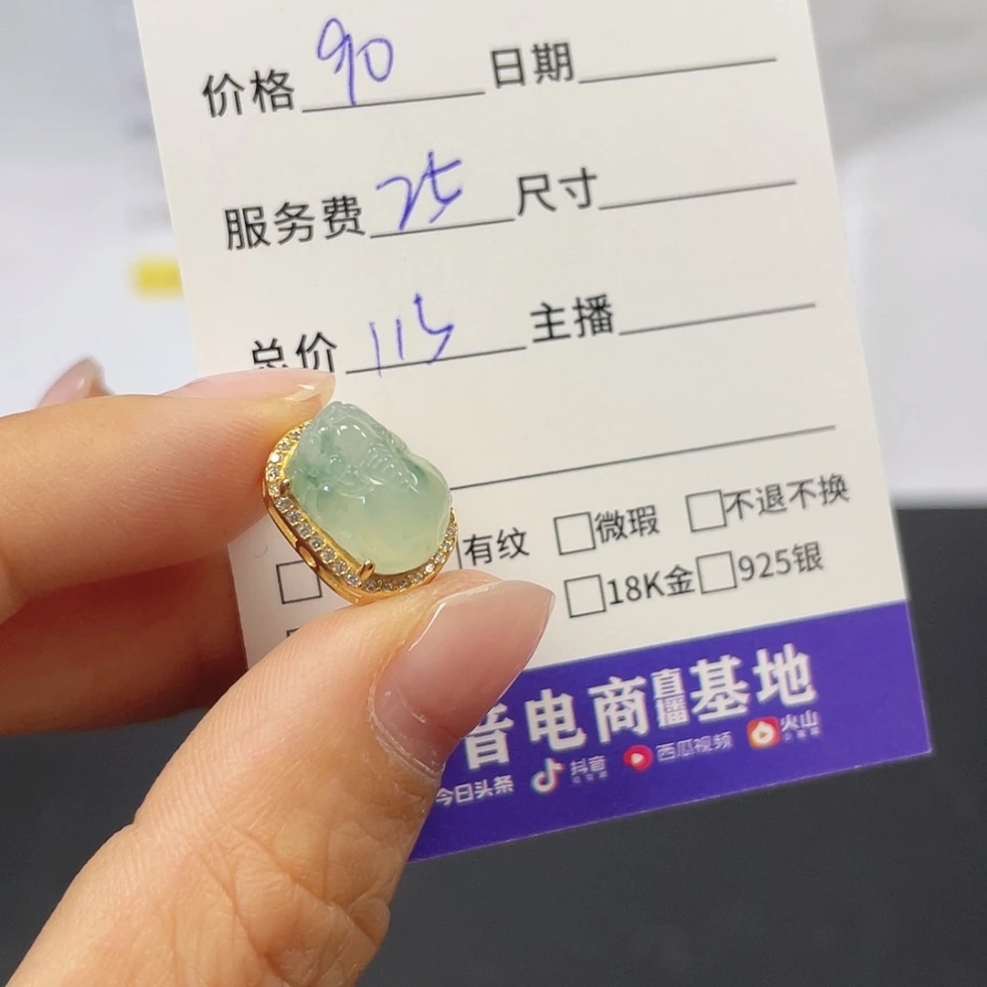 翡翠未镶嵌颈饰貔貅