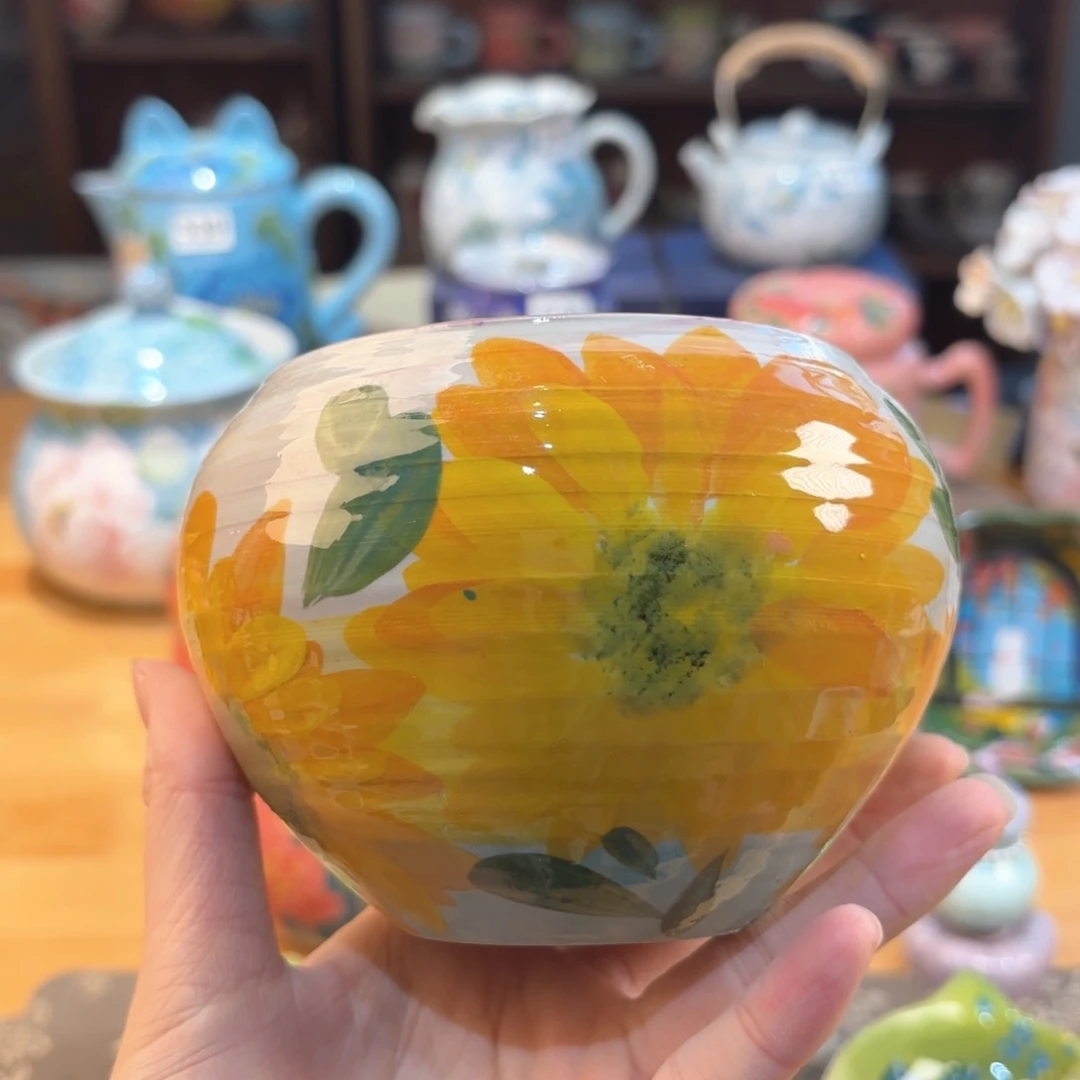 景德镇手绘高温釉下彩陶瓷茶具