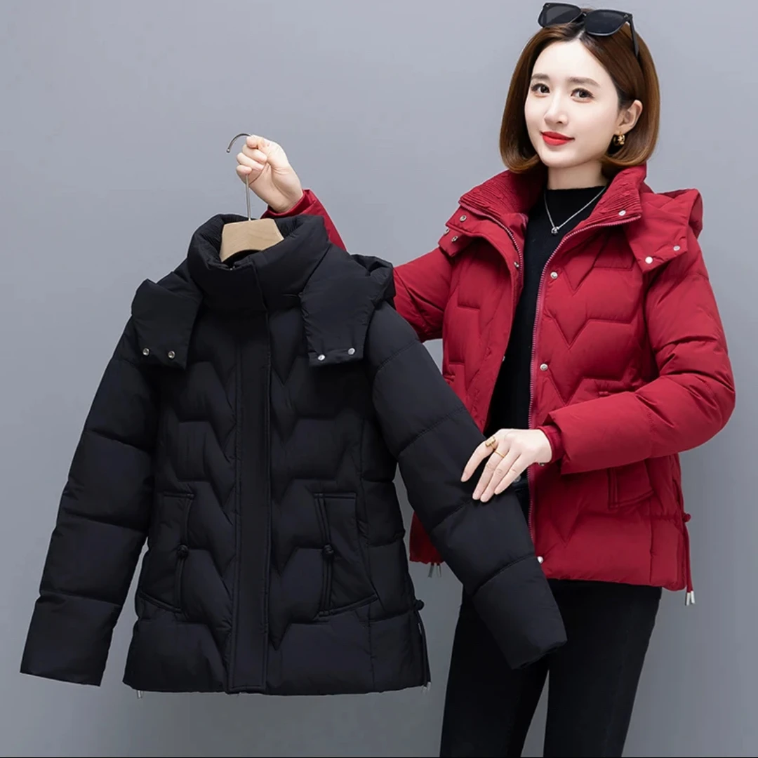 女士棉袄冬装新款羽绒棉服大码加厚中老年棉袄短款妈妈装冬季外套