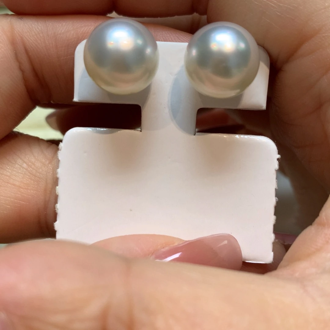 海水珍珠耳饰18K金镶嵌