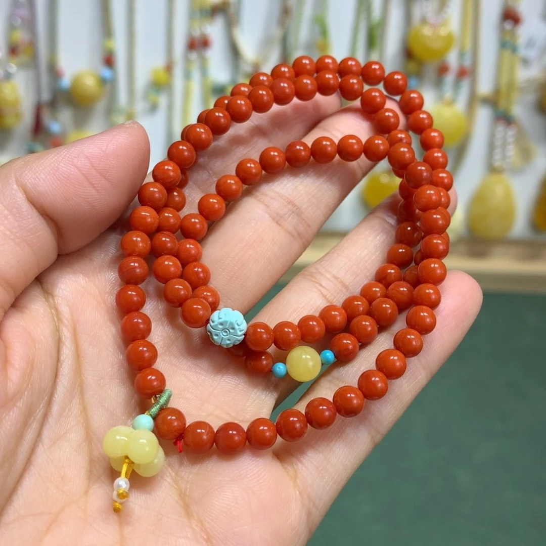 南红玛瑙手链未镶嵌5mm尺寸