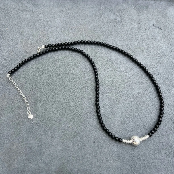 黑玛瑙项链3mm-5410