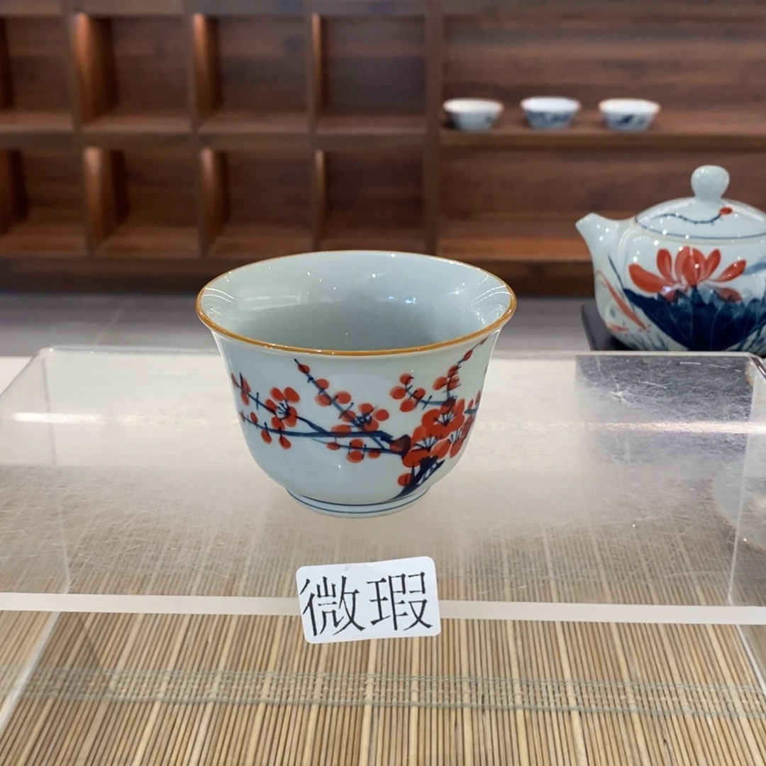 釉下彩老陶泥手工绘制