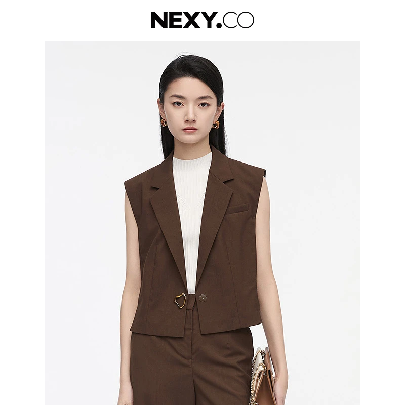 NEXY.CO/奈蔻马夹|无袖|马甲|气质短款|时尚休闲|女士|XH00456C4