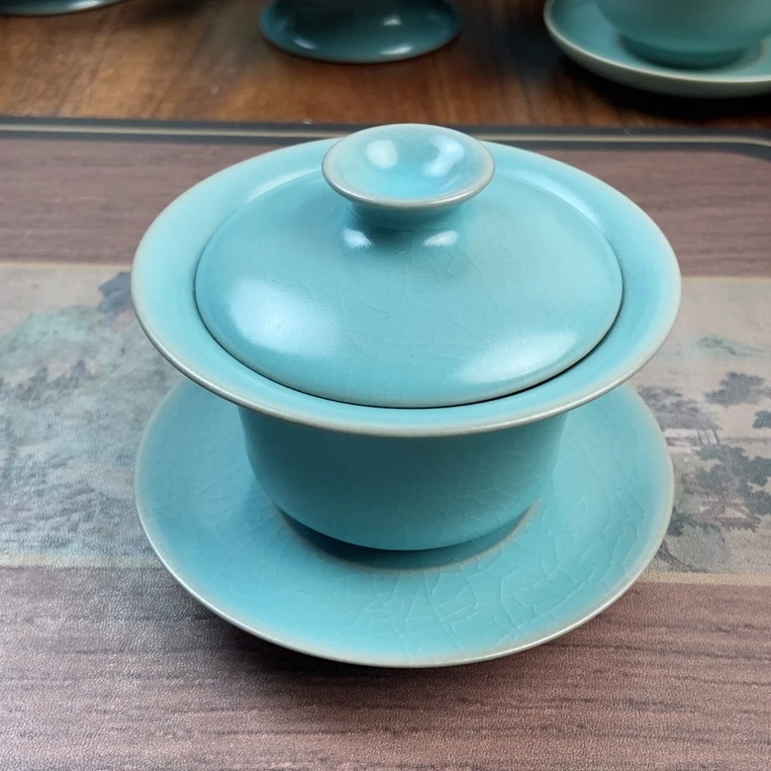 摆件陶原产地原矿汝瓷～茶器