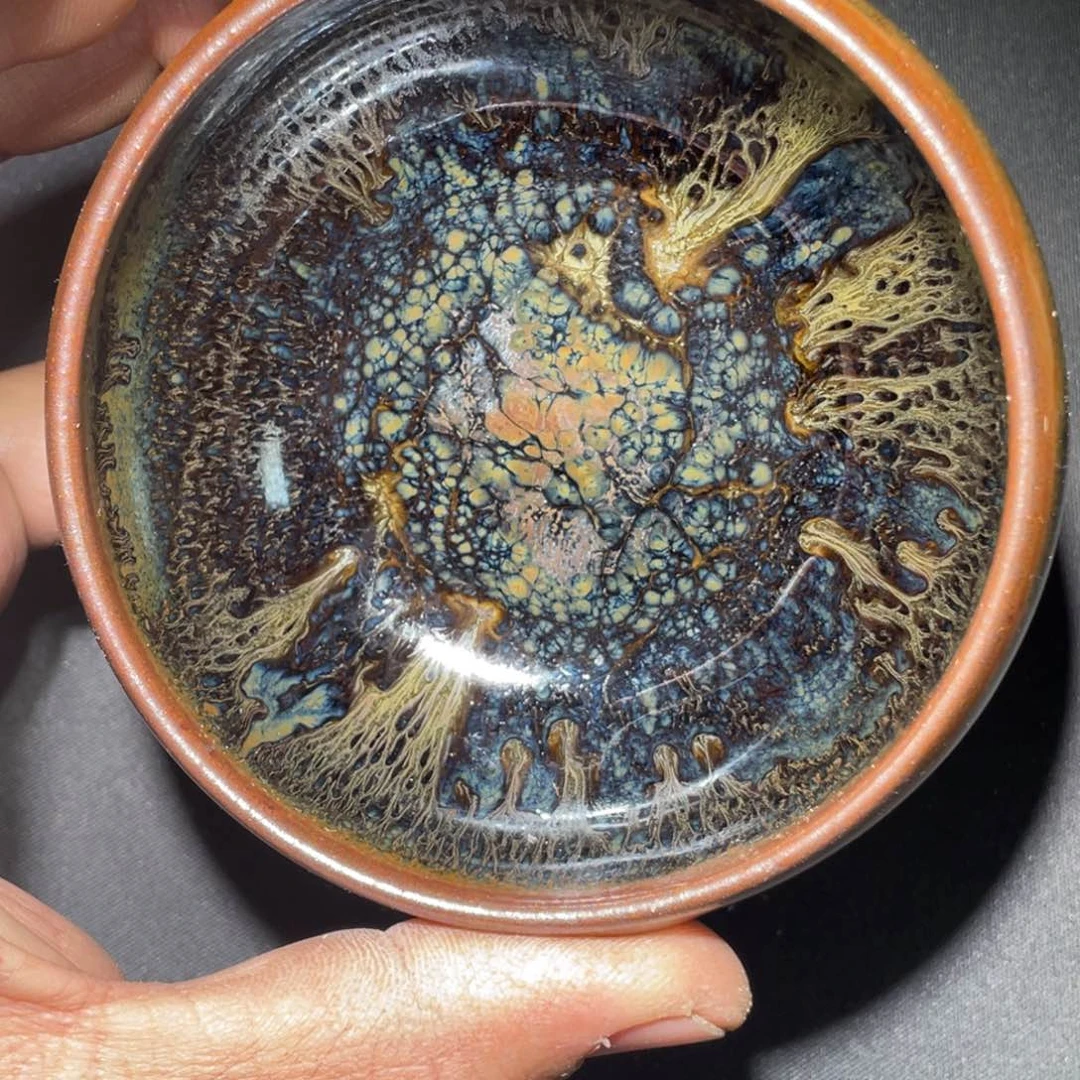 茶盏龙窑柴烧老黄甄选63