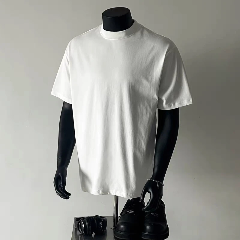 孤品青仓纯棉重磅短袖T恤男韩版潮流宽松百搭圆领半袖体恤男