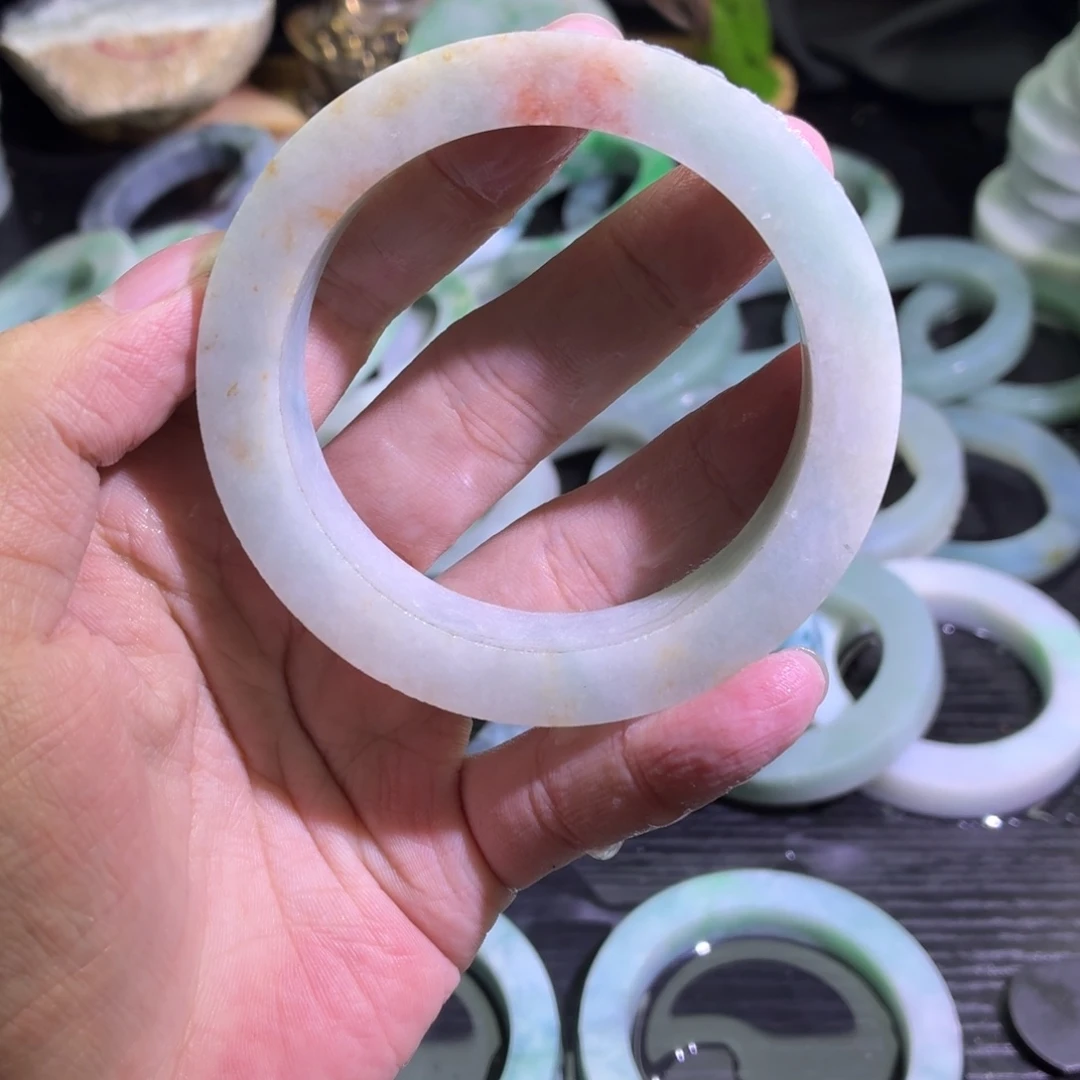 定制翡翠未镶嵌天然翡翠A货毛胚手镯定制