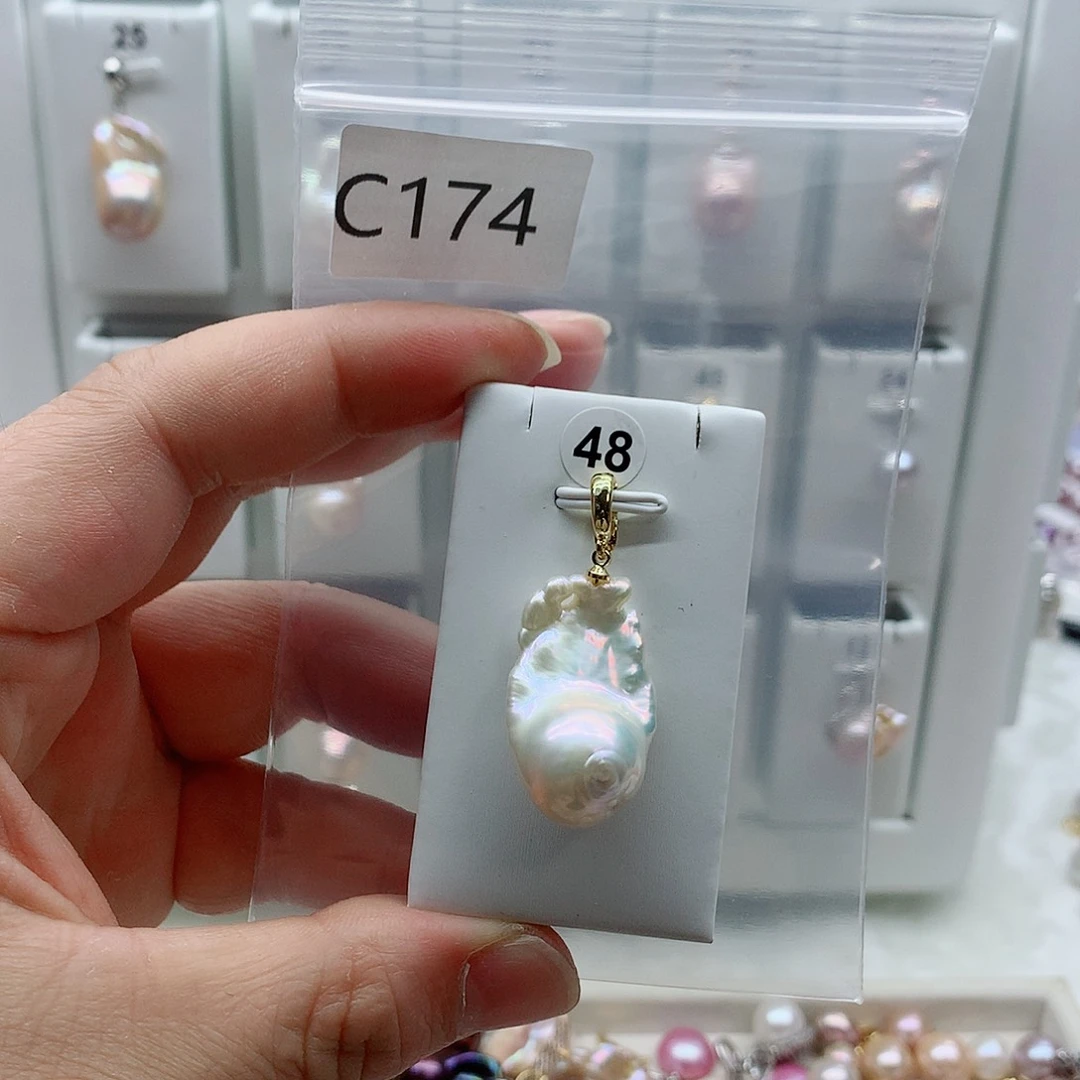 淡水珍珠合金吊坠(不含链)