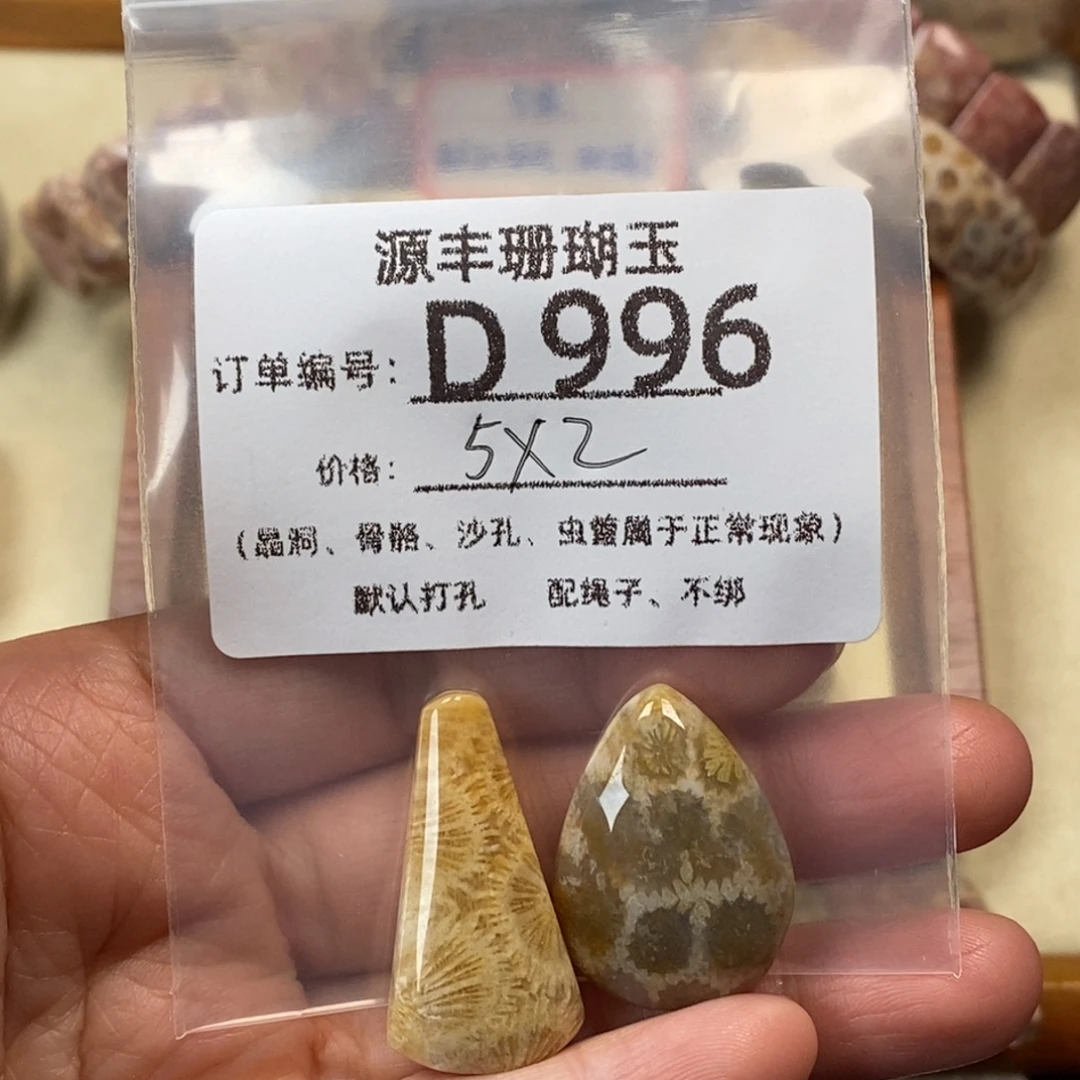 快***马硅化玉未镶嵌颈饰