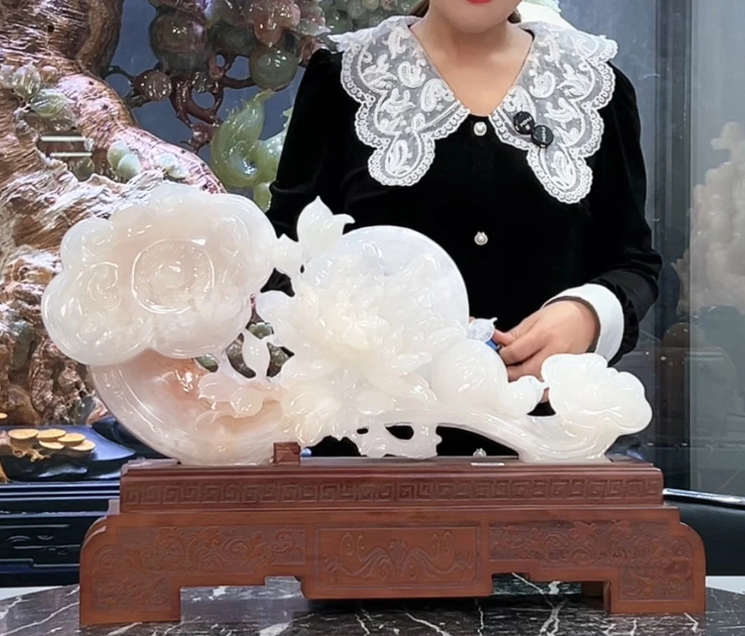 【付米链接 所见即所得】纯手工雕刻居家商务博古架中式新中式摆件.