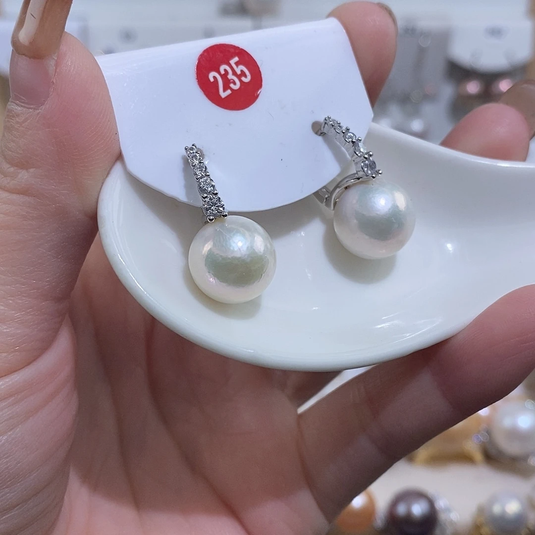淡水珍珠未镶嵌耳饰w12.3