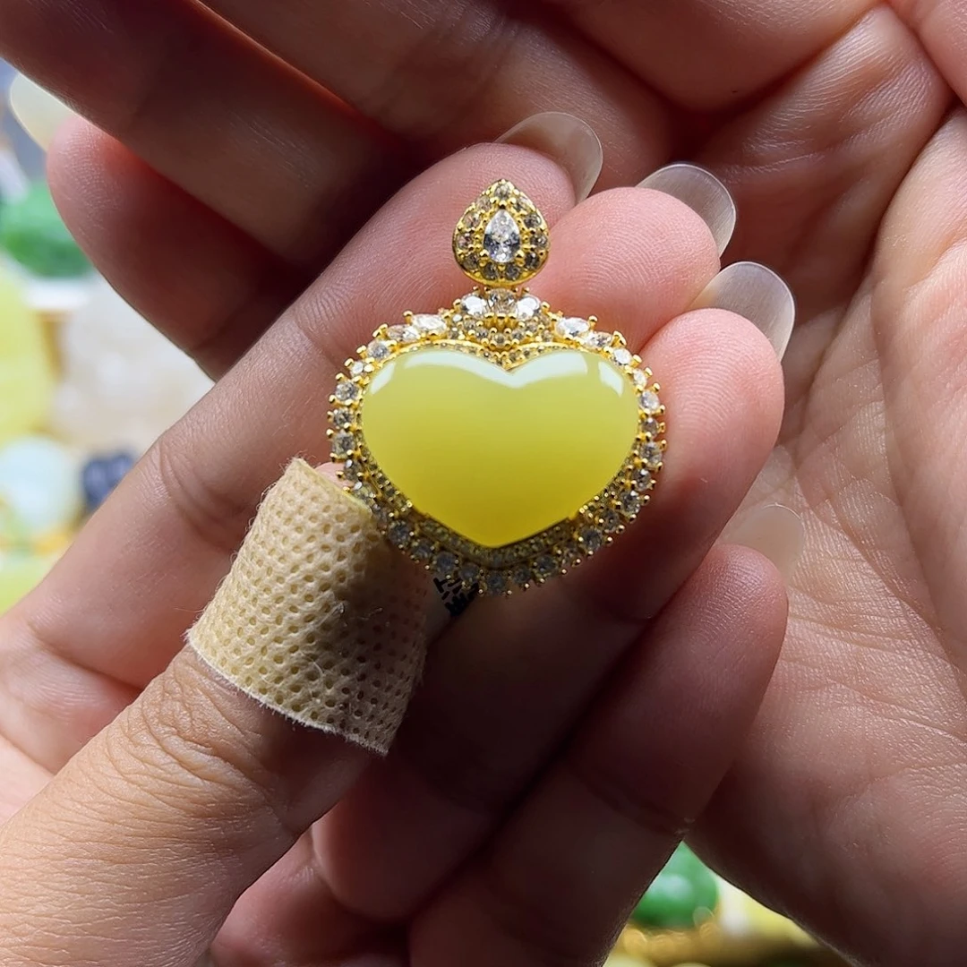 和田玉银S925镶嵌颈饰