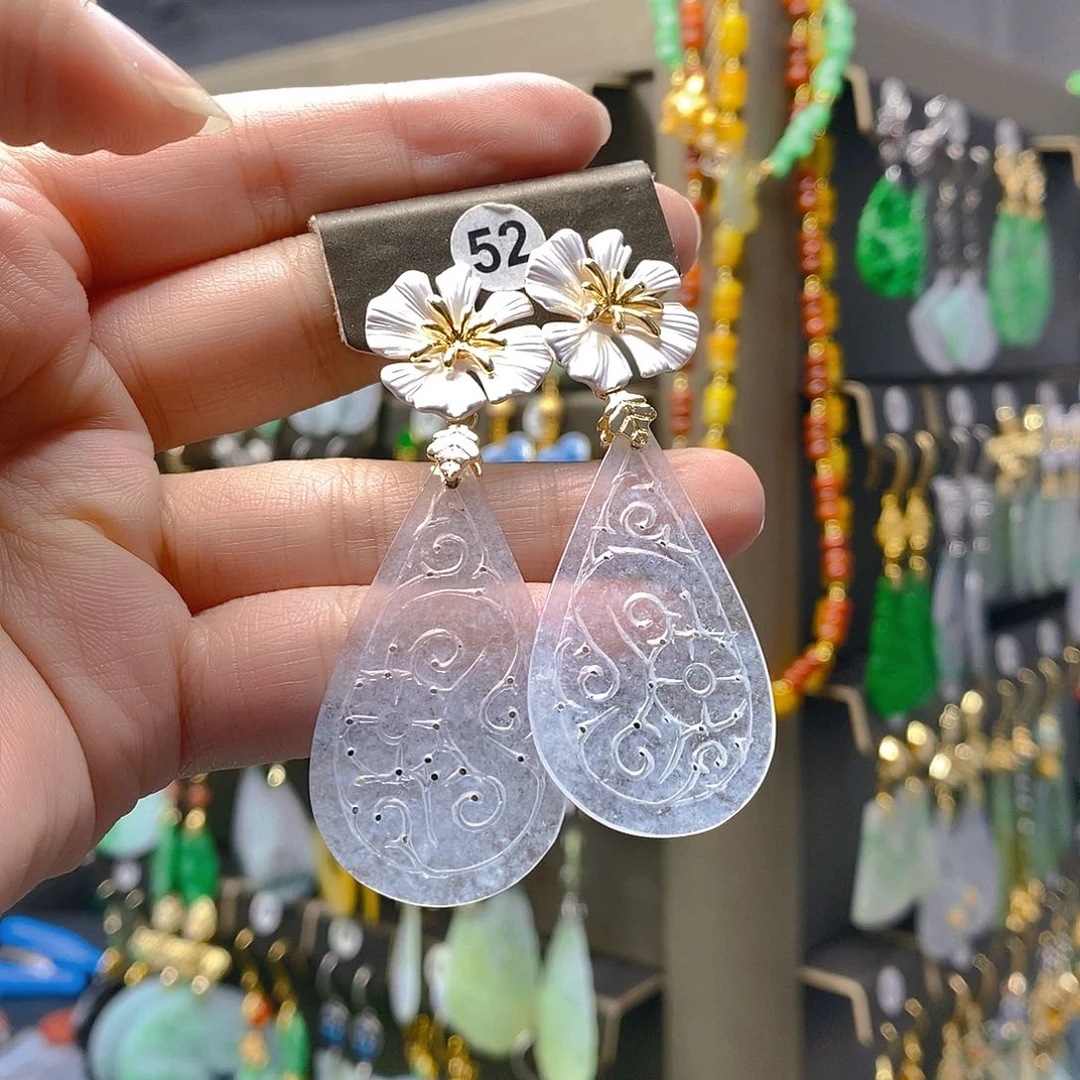 未镶嵌翡翠耳饰翡翠