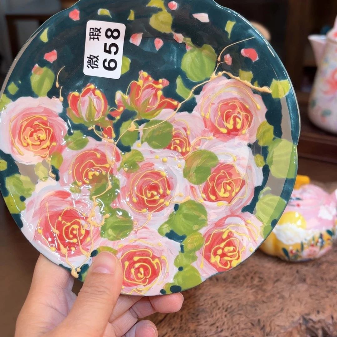 景德镇手绘高温釉下彩陶瓷茶具