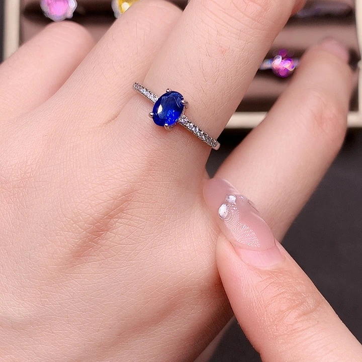 海蓝宝石手链银S925镶嵌