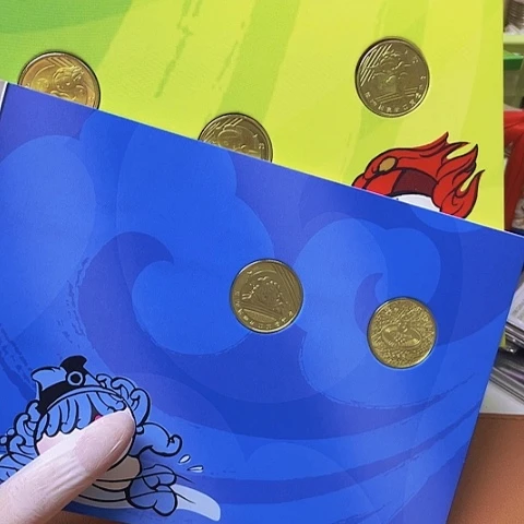 其他普通金属奥动纪念币123组卡册套装，，，，，