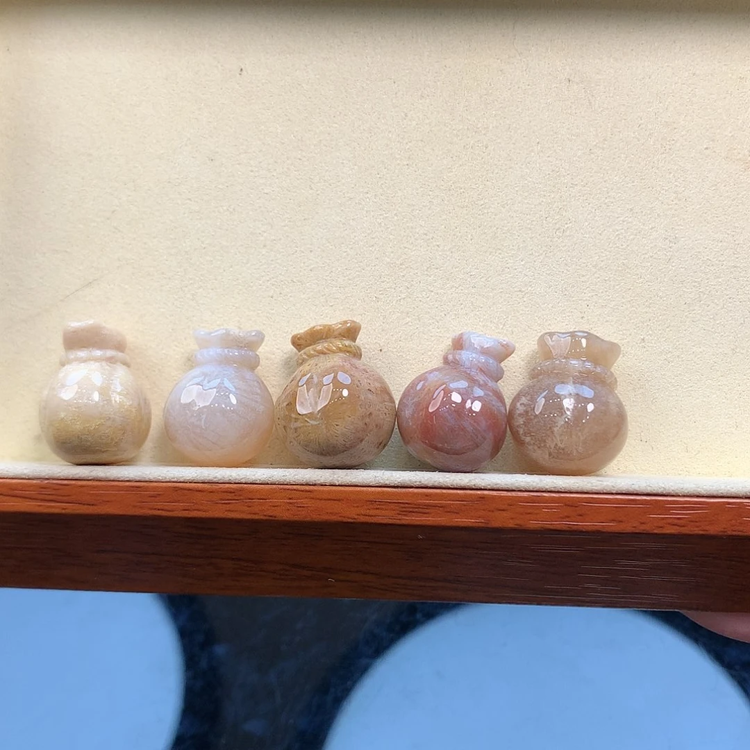 颈饰未镶嵌硅化珊瑚（珊瑚玉）