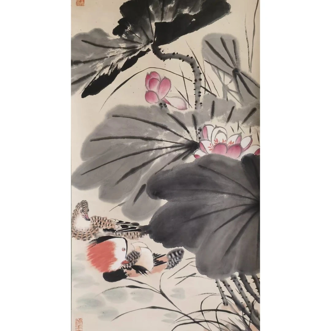 【辽拍】V240607-1-82《花鸟》（4平尺）纸本立轴 DD18