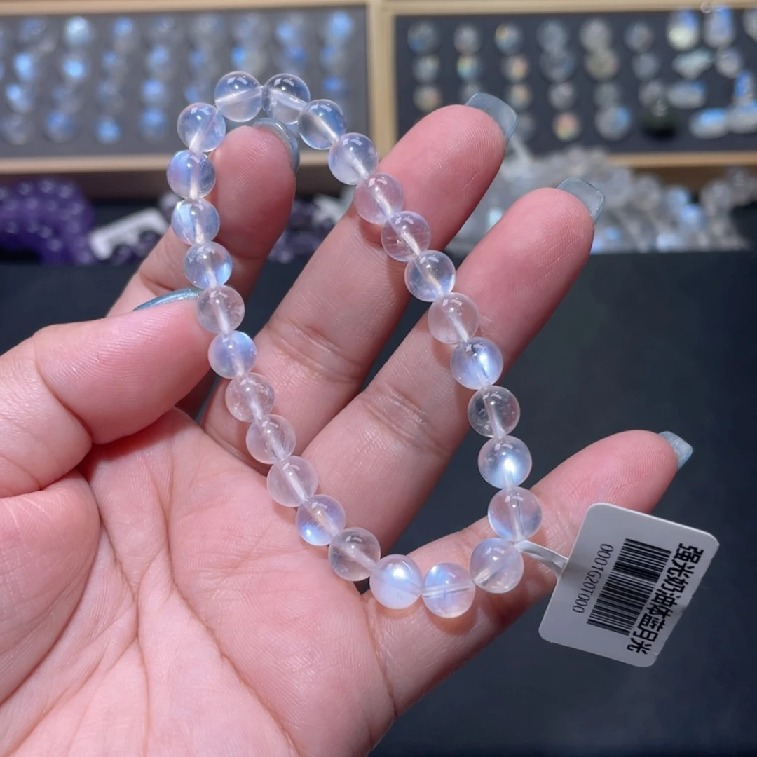 小***家手链未镶嵌长石蓝月光手链7mm