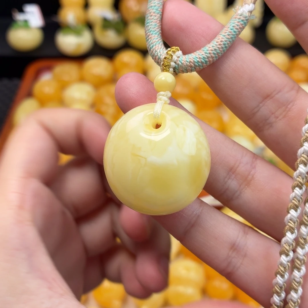 蜜蜡未镶嵌毛衣链蜜蜡