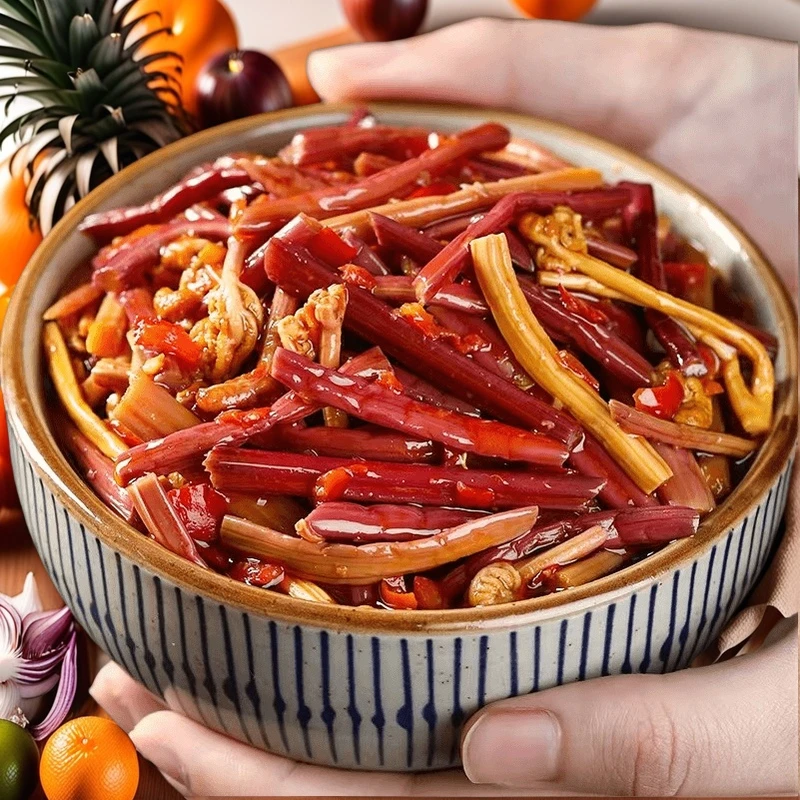 湖南香辣蕨菜下饭菜罐装湖南特产脆嫩香辣榨菜辣椒酱拌饭酱蕨菜