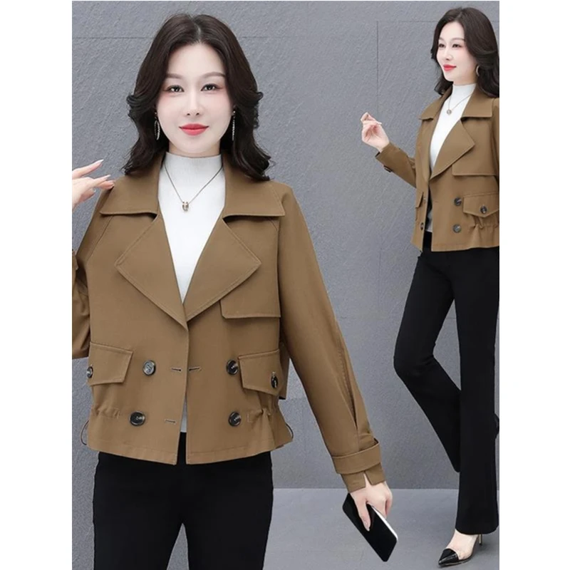 秋季新款今年流行高级感短款外套时尚潮流小个子英伦风短款风衣女