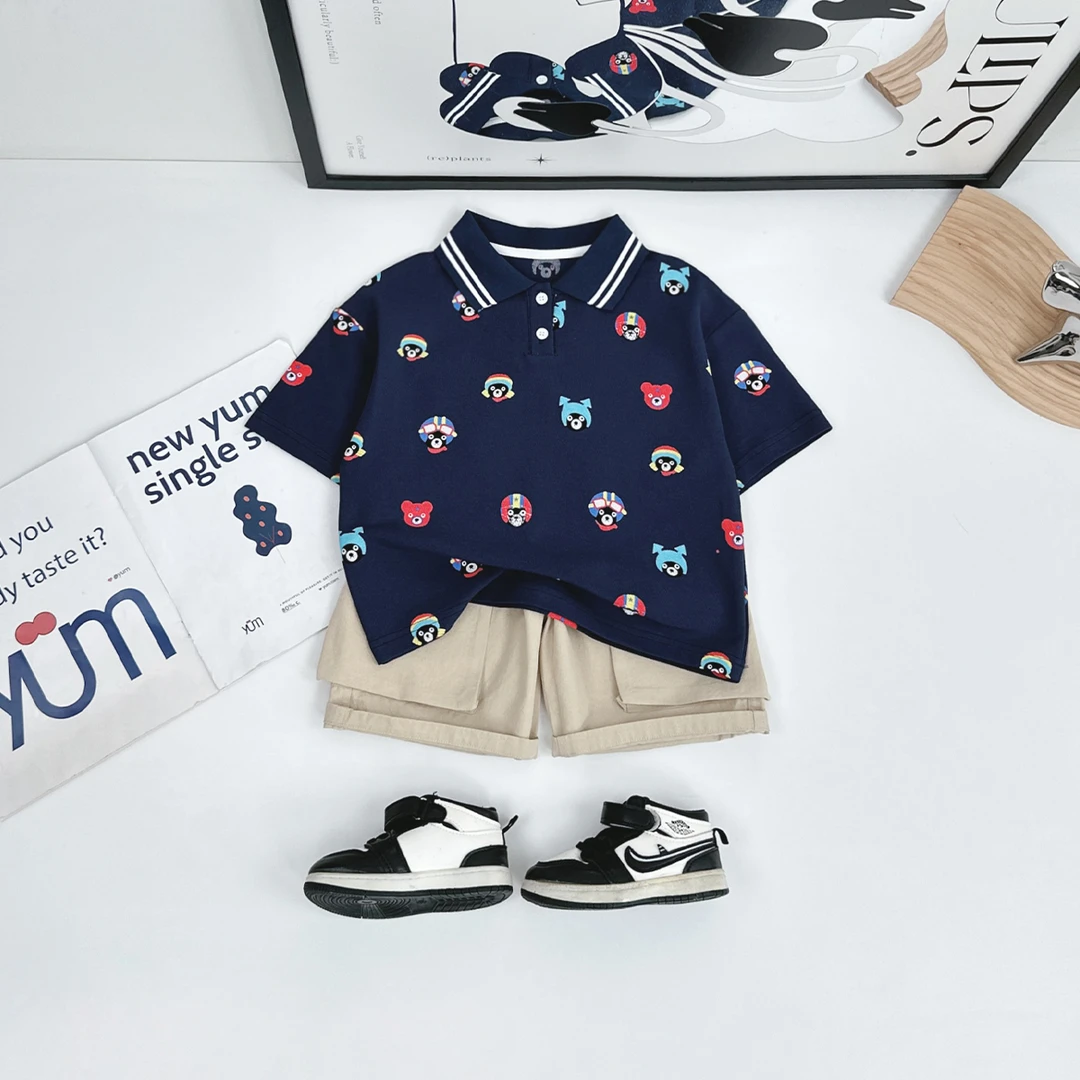 儿童夏装短袖POLO衫男童T恤薄款2025新款 BDX25968