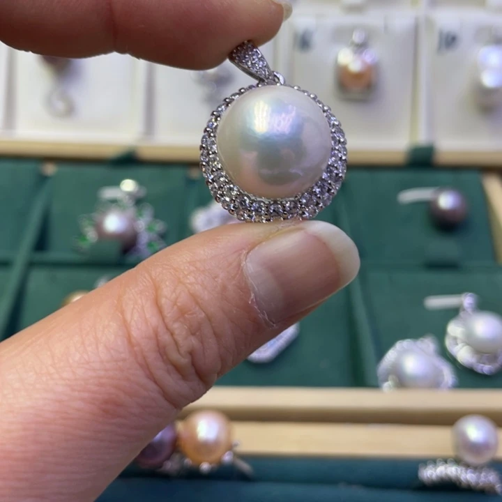 淡水珍珠吊坠(不含链)合金