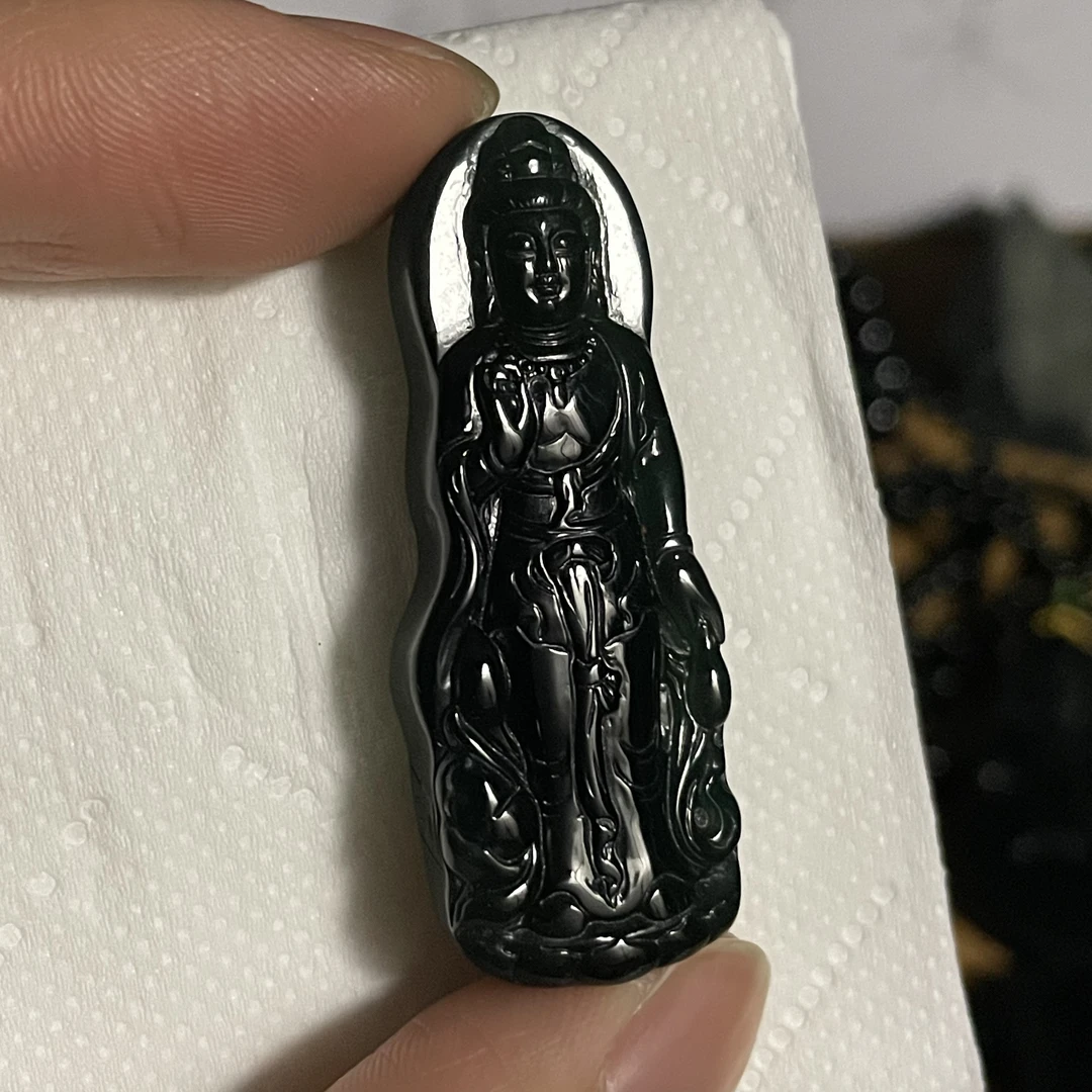 天然翡翠a货 站观音h