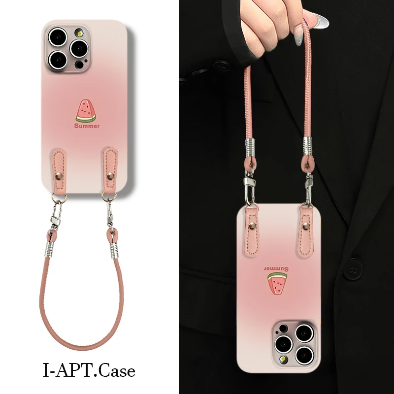 苹果16手机壳夏天13pro保护套iphone12mini玻璃壳11max水果14plus