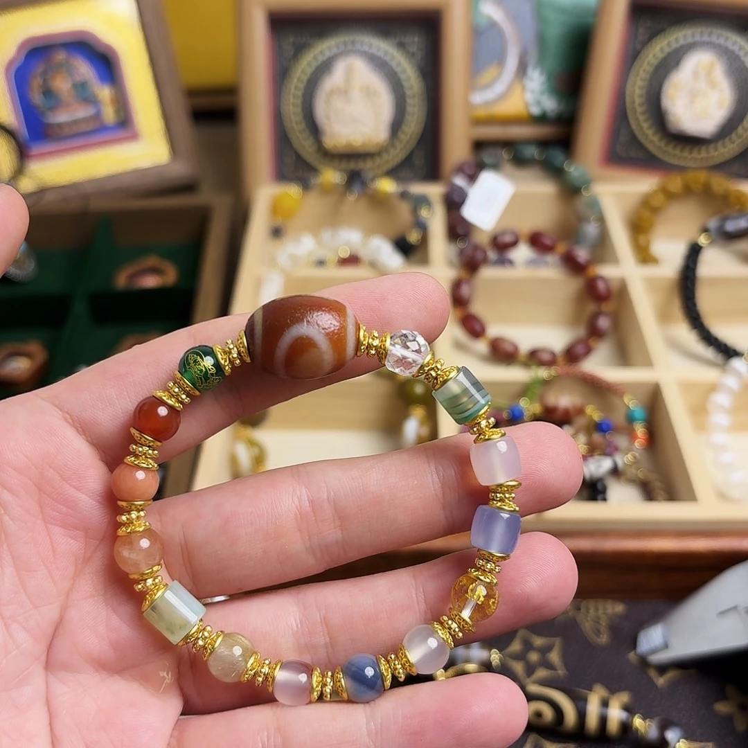 玛瑙/玉髓合金手链浮力1017-23