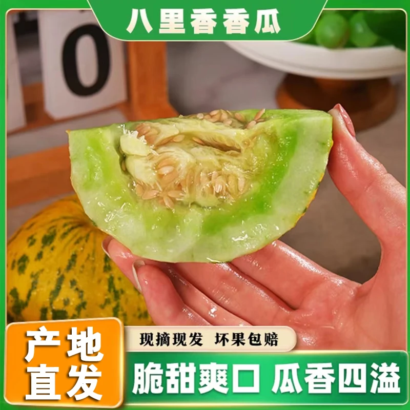 东北八里香甜瓜 新鲜花姑娘香瓜脆甜多汁应季美味甜瓜3/5斤包邮