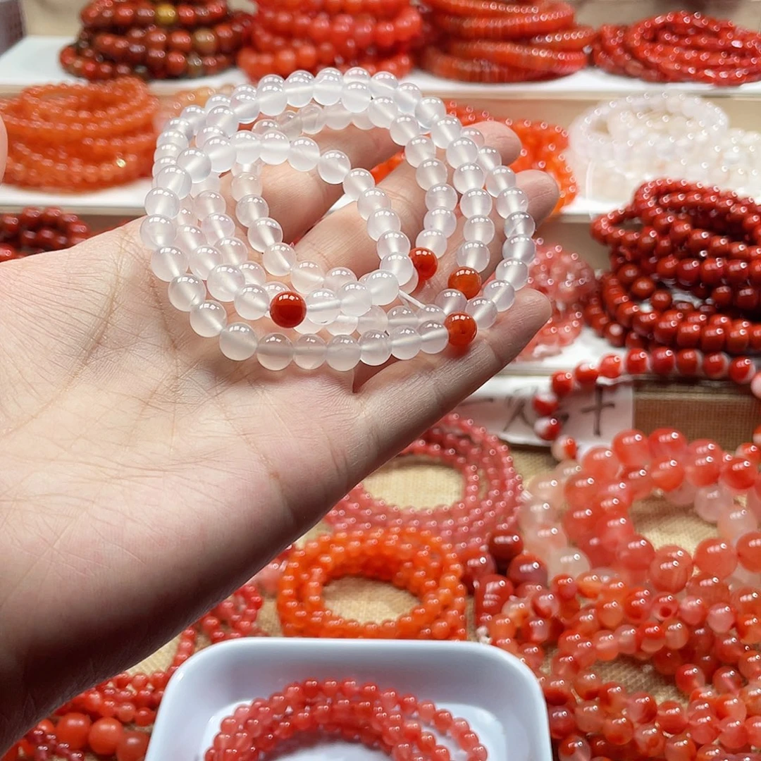 南红玛瑙未镶嵌手链