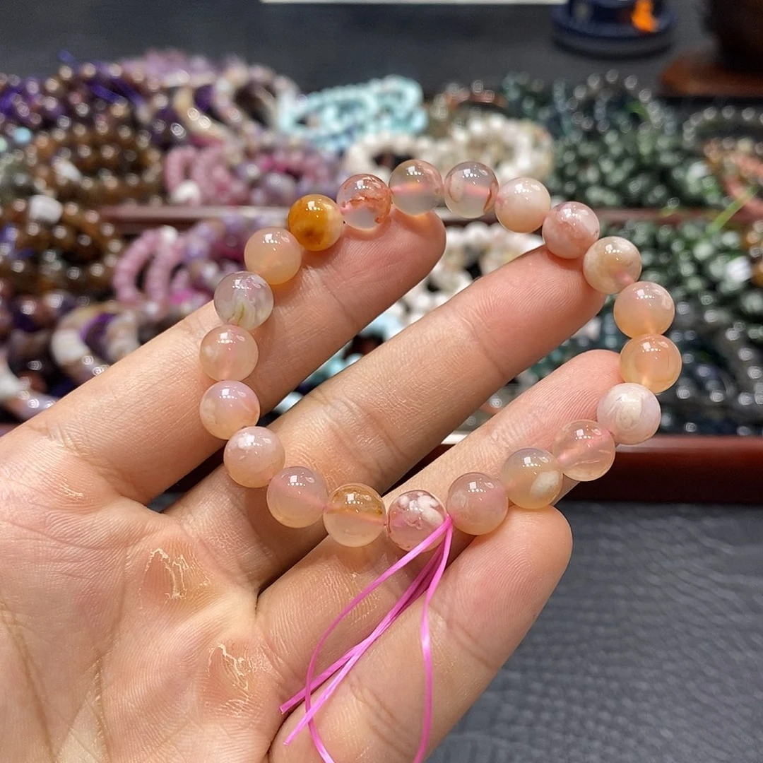 未镶嵌手链水晶樱花玛瑙