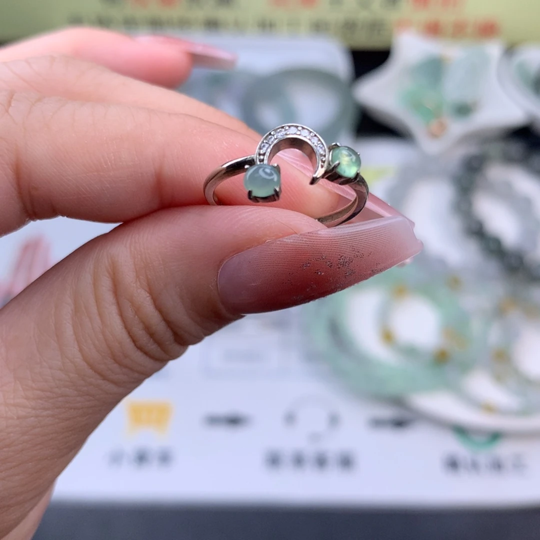 【闪购商品】银S925镶嵌手镯定制不退换定制翡翠