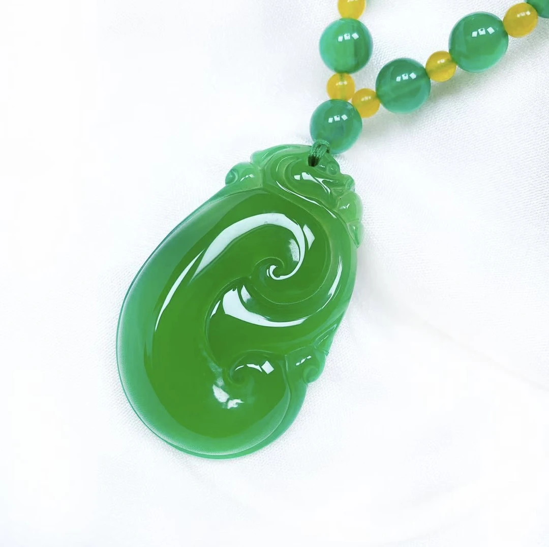 【小满】（124号）绿色万事如意玉髓裸石如意吊坠多样性一件发货